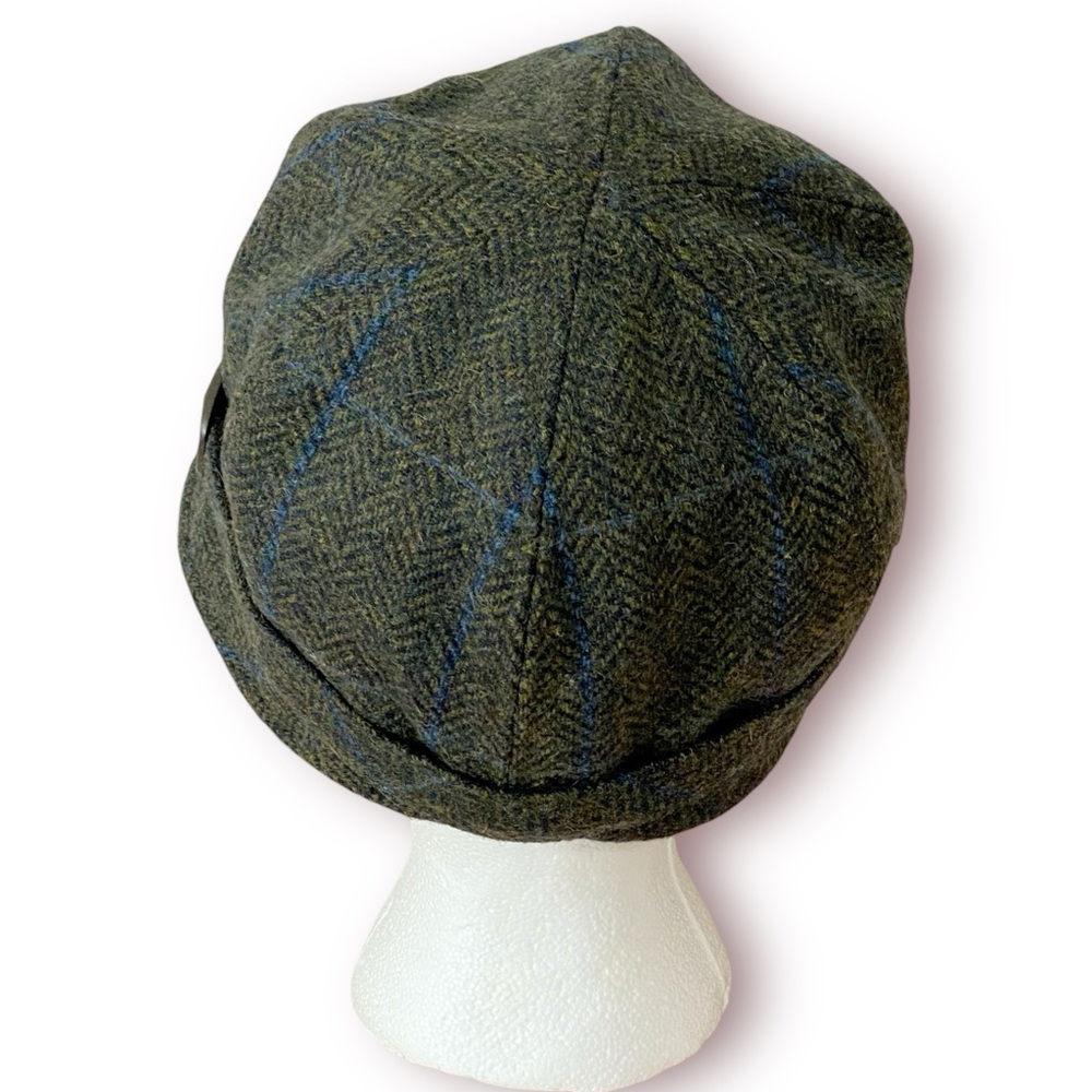 MUCROS WEAVERS Jaunty Women’s Flapper Cloche Hat Irish Wool Grayish Green Tweed - Picture 9 of 13